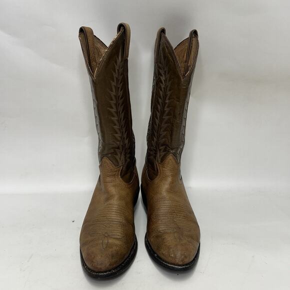 Vintage Tony Lama Two-Tone Cowboy Boots Gold Label main image 11